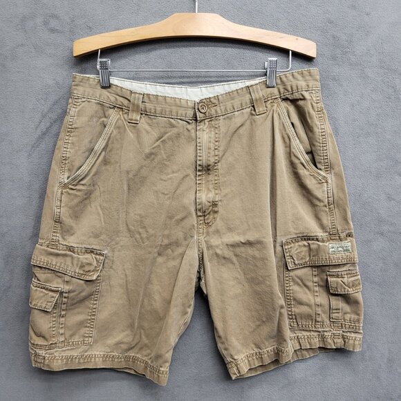 Wrangle Mens Beige Cargo Shorts 36 Hiking Outdoors Fishing Camping Gorpcore - Picture 1 of 6